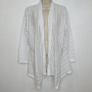 Kasper Women Open Front Flyaway Cardigan Size L